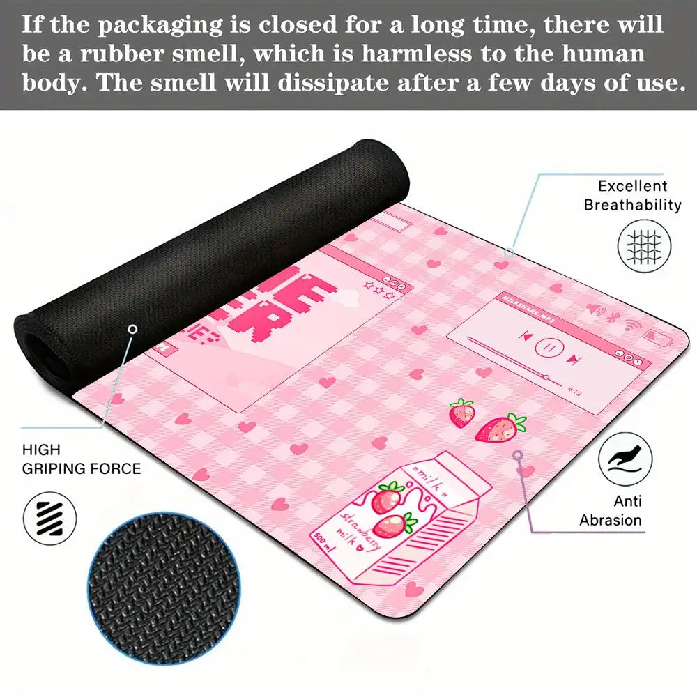 Pink Kawaii Gaming Mouse Pad