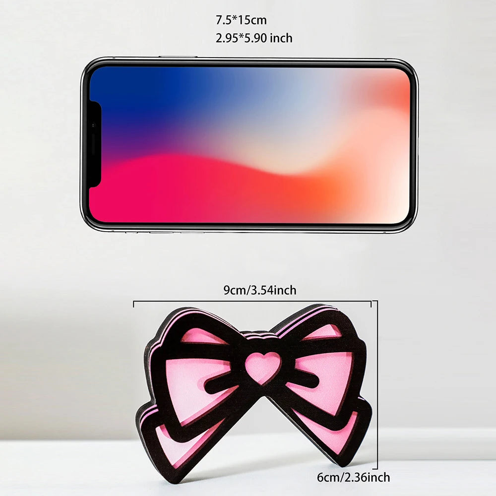 Bowknot Monitor Decor (Black & Pink)