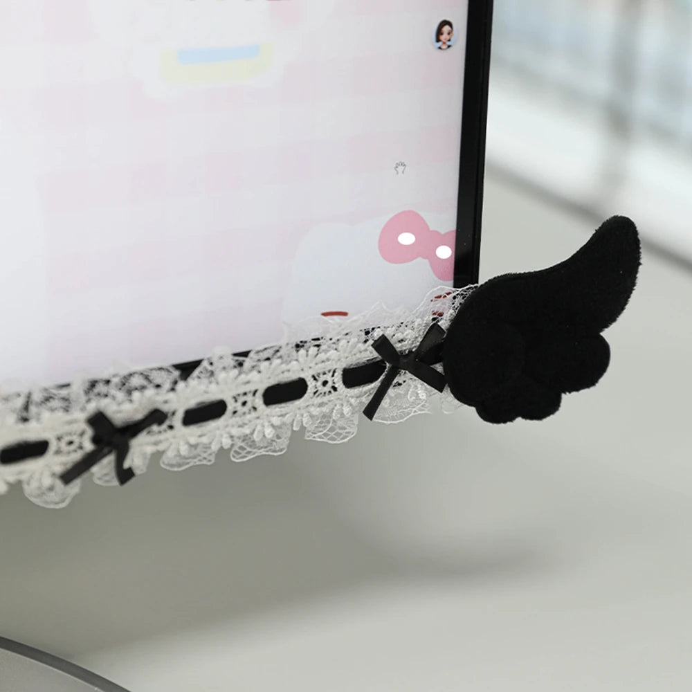 Lace Bow Monitor Decor