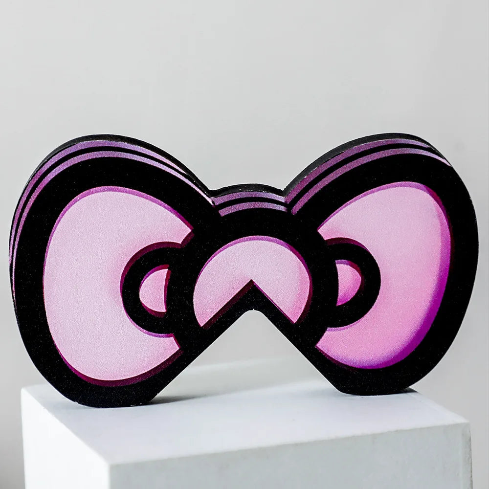 Bowknot Monitor Decor (Black & Pink)