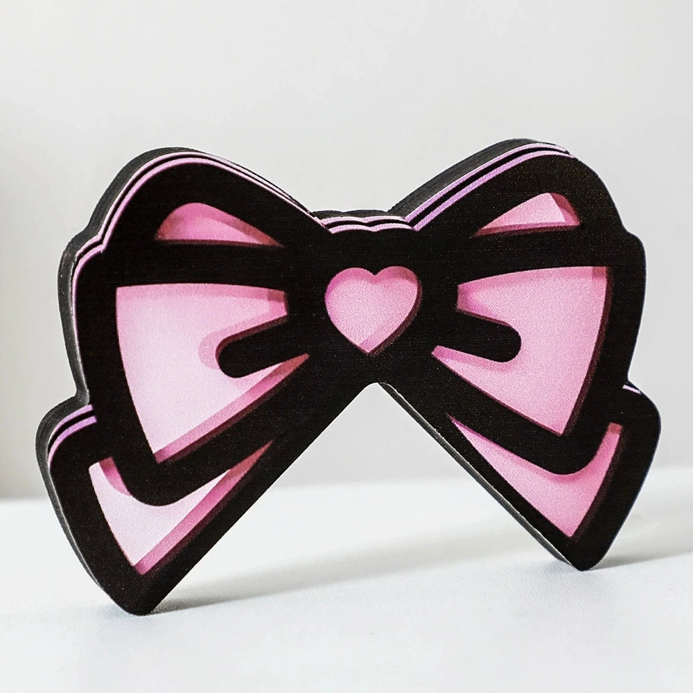 Bowknot Monitor Decor (Black & Pink)