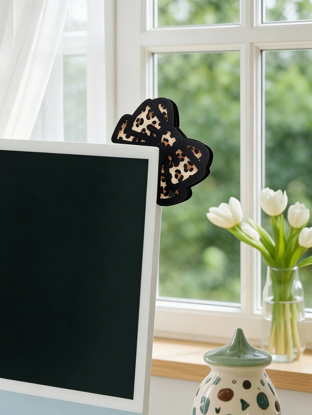Bow Monitor Decor (Pink & Brown)