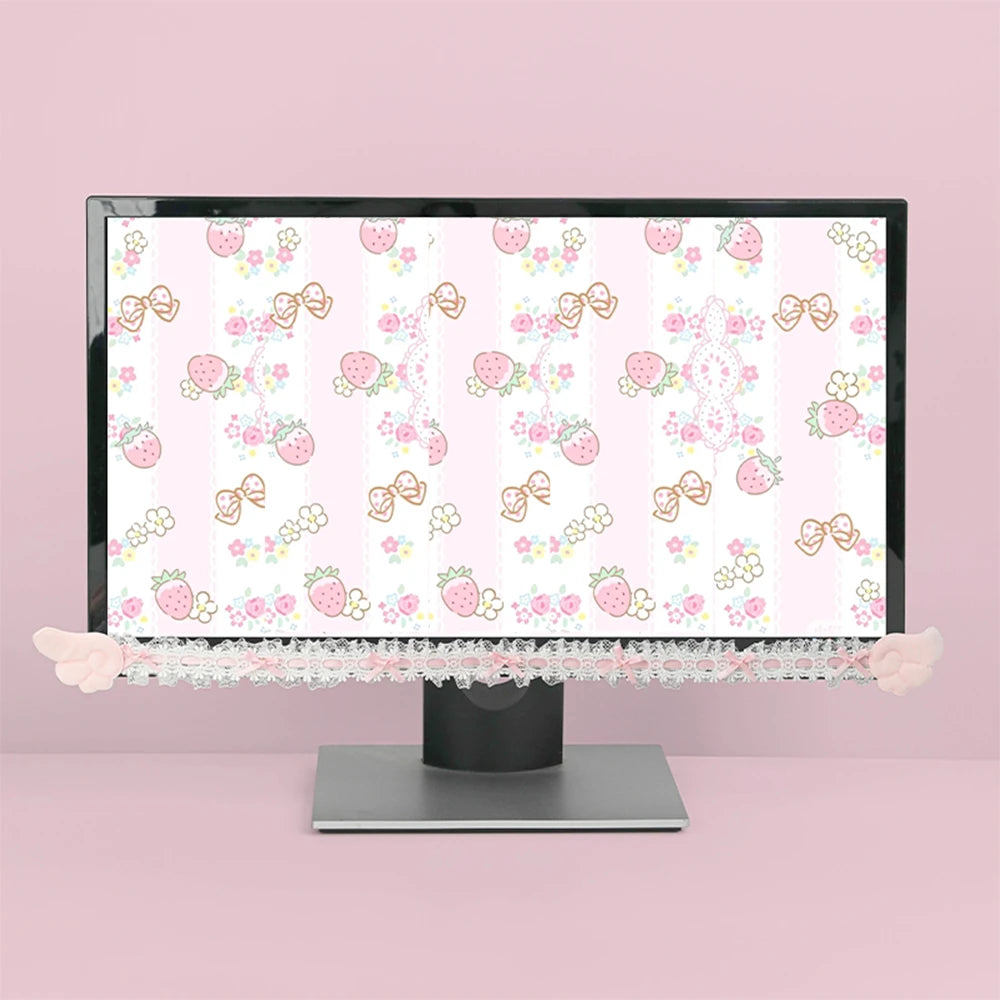 Lace Bow Monitor Decor