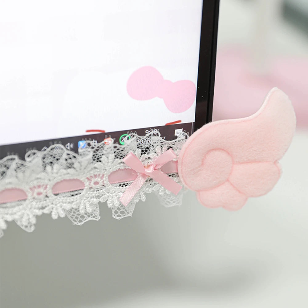 Lace Bow Monitor Decor