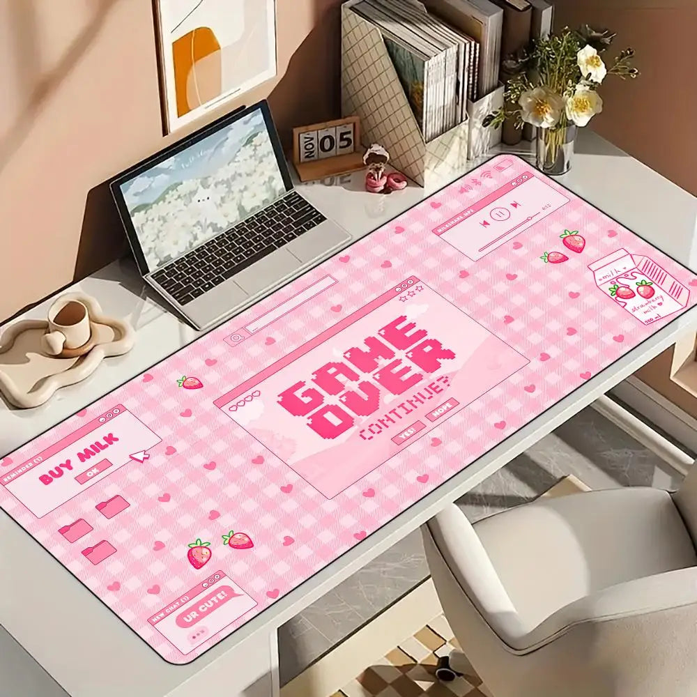 Pink Kawaii Gaming Mouse Pad