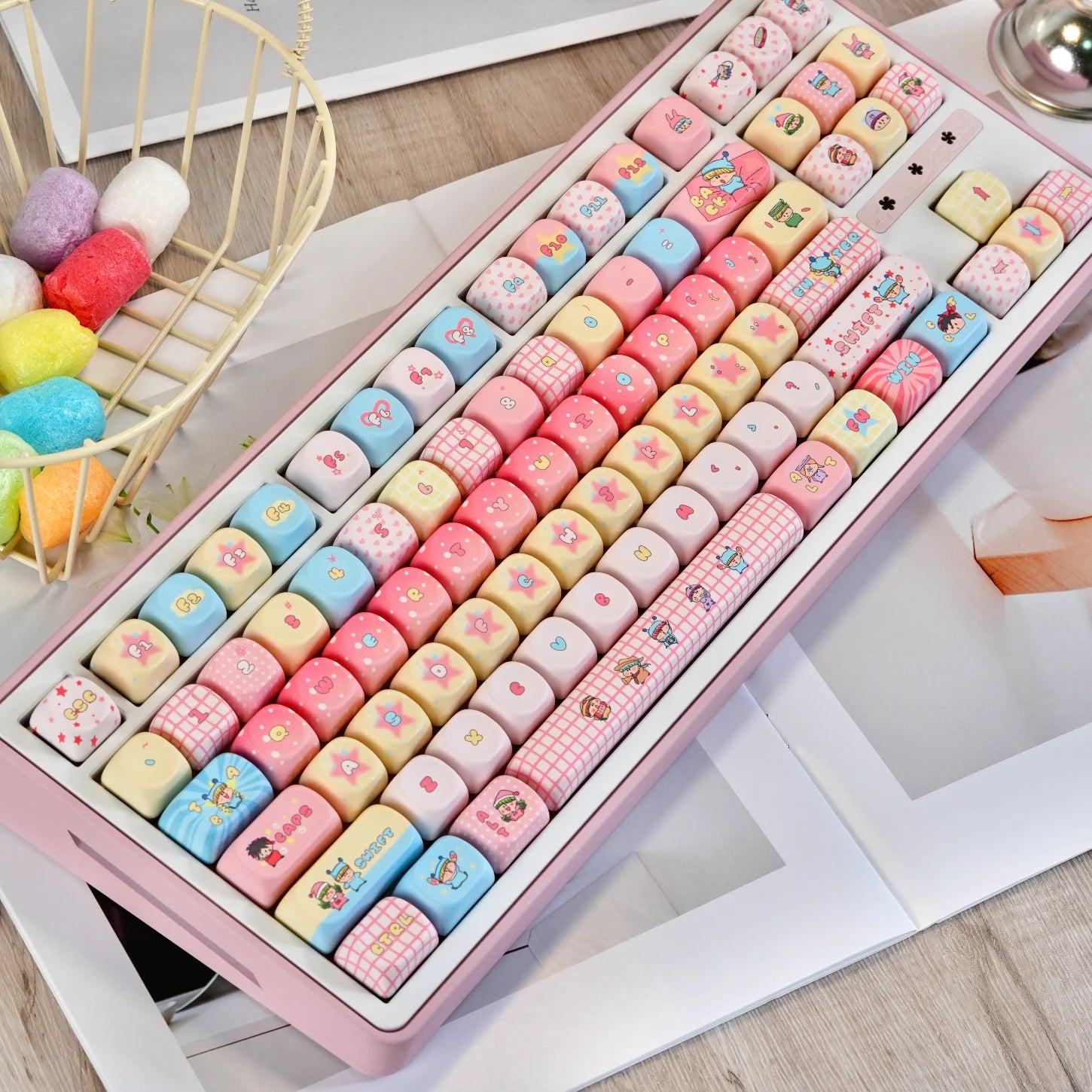 Magic Cat Keycap Set (Pink)