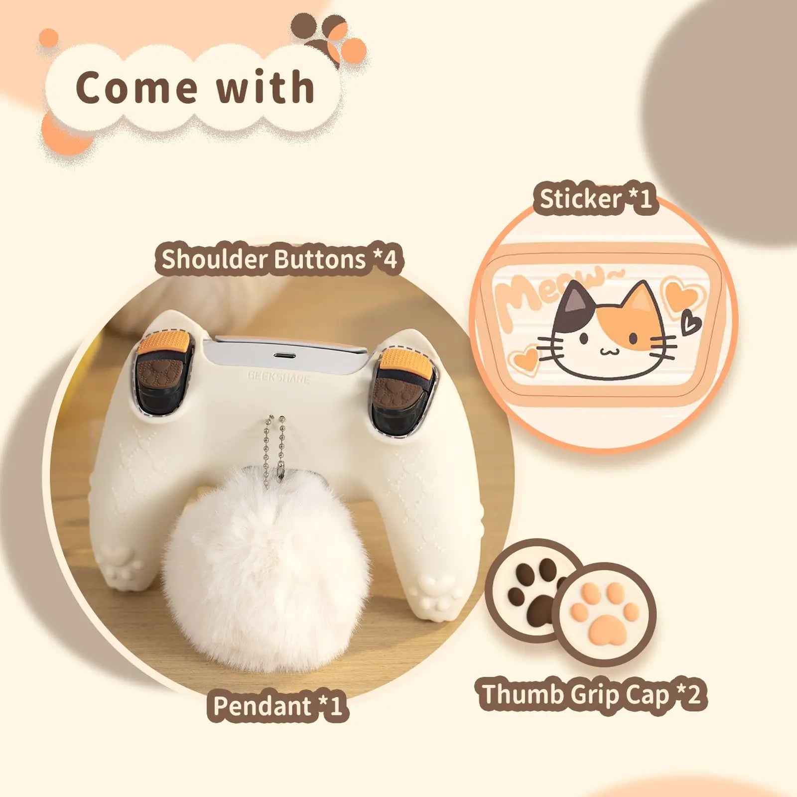 Calico Cat PS5 Controller Case